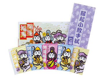 薬用入浴剤　招福の湯5P＆手拭いセット