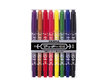 【ゼブラ】マッキー極細8色セット